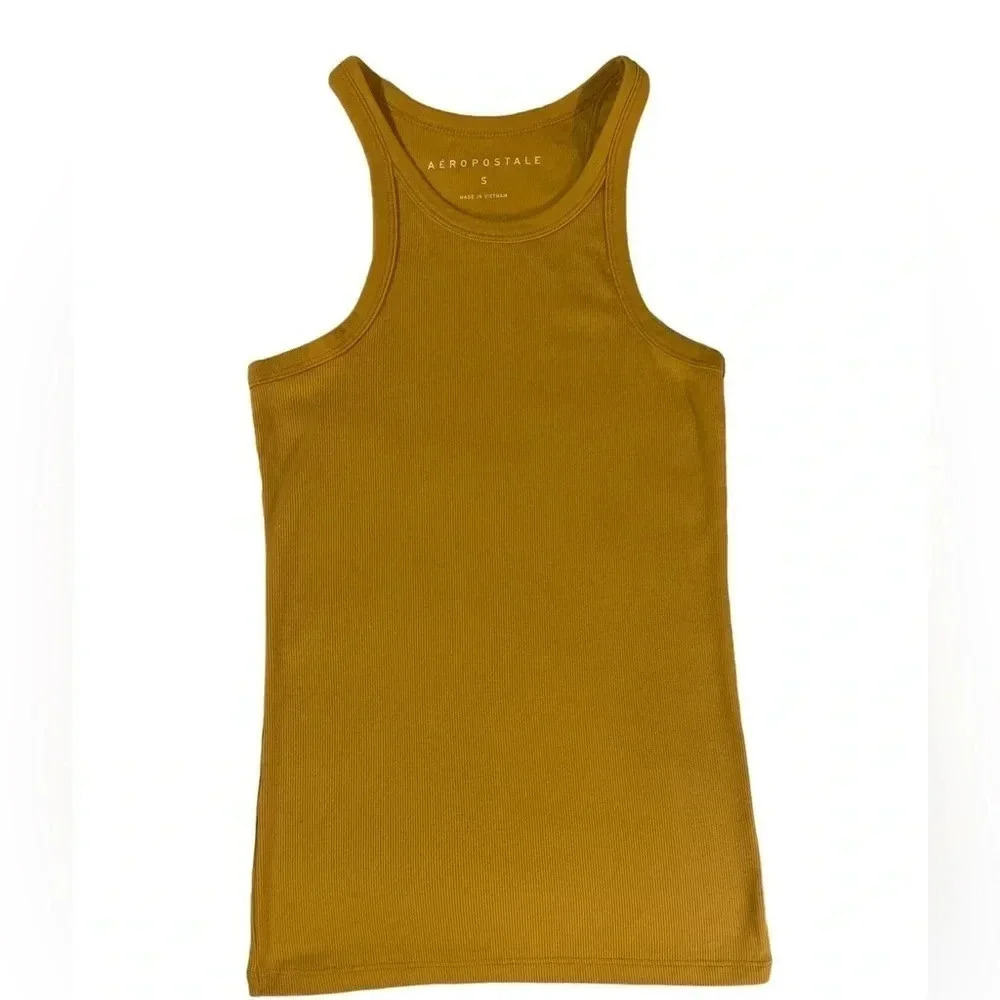 Aeropostale  Ribbed Tank top, Mustard - Size Small
